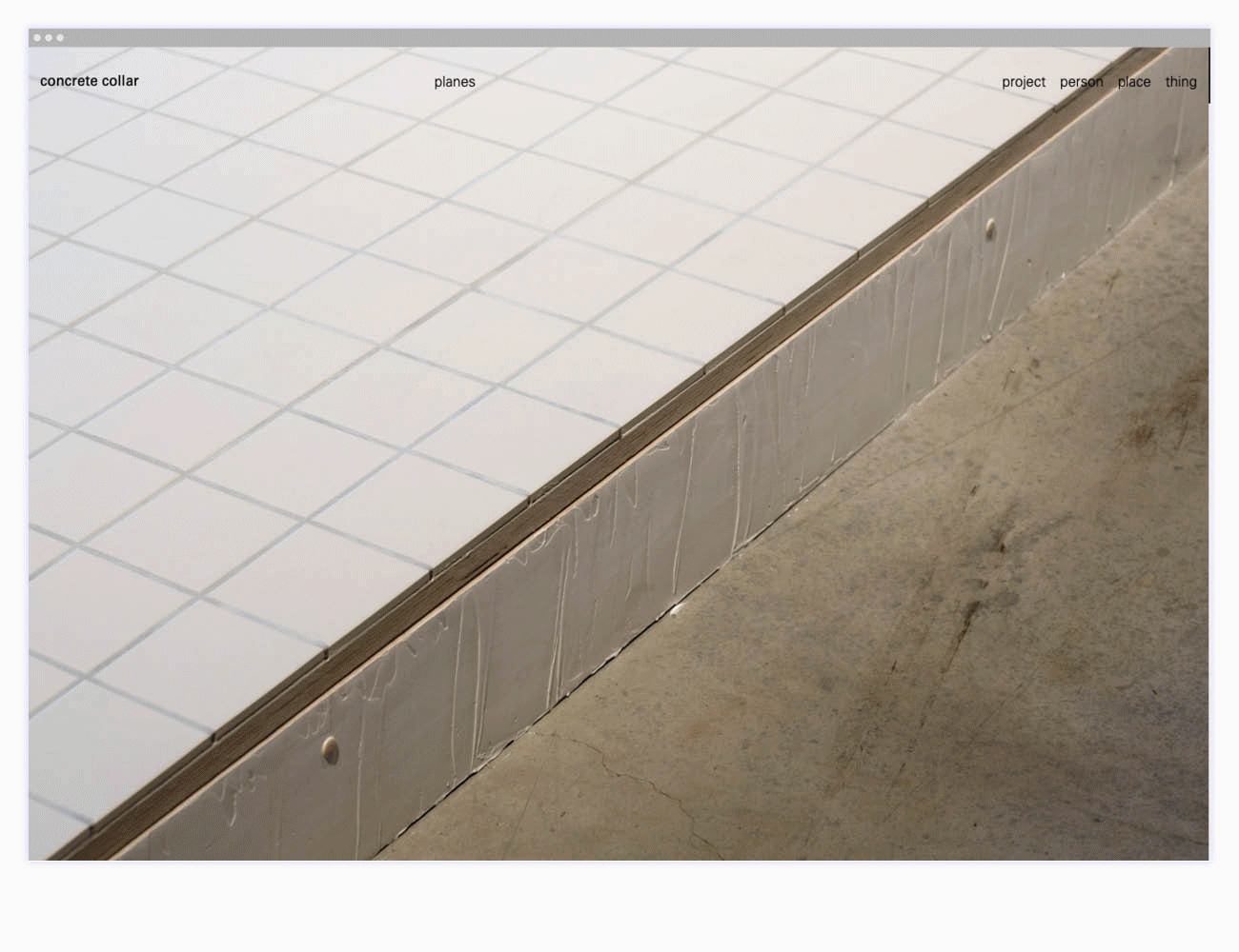 Concrete Collar Website, Selected Screens.
